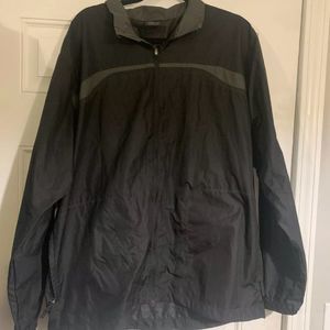 Nike Golf Mens Black Windbreaker Zip Up Jacket, XL Extra Large
